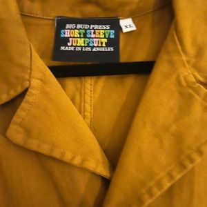 Big Bud Press Mustard Short Sleeved Jumpsuit XL